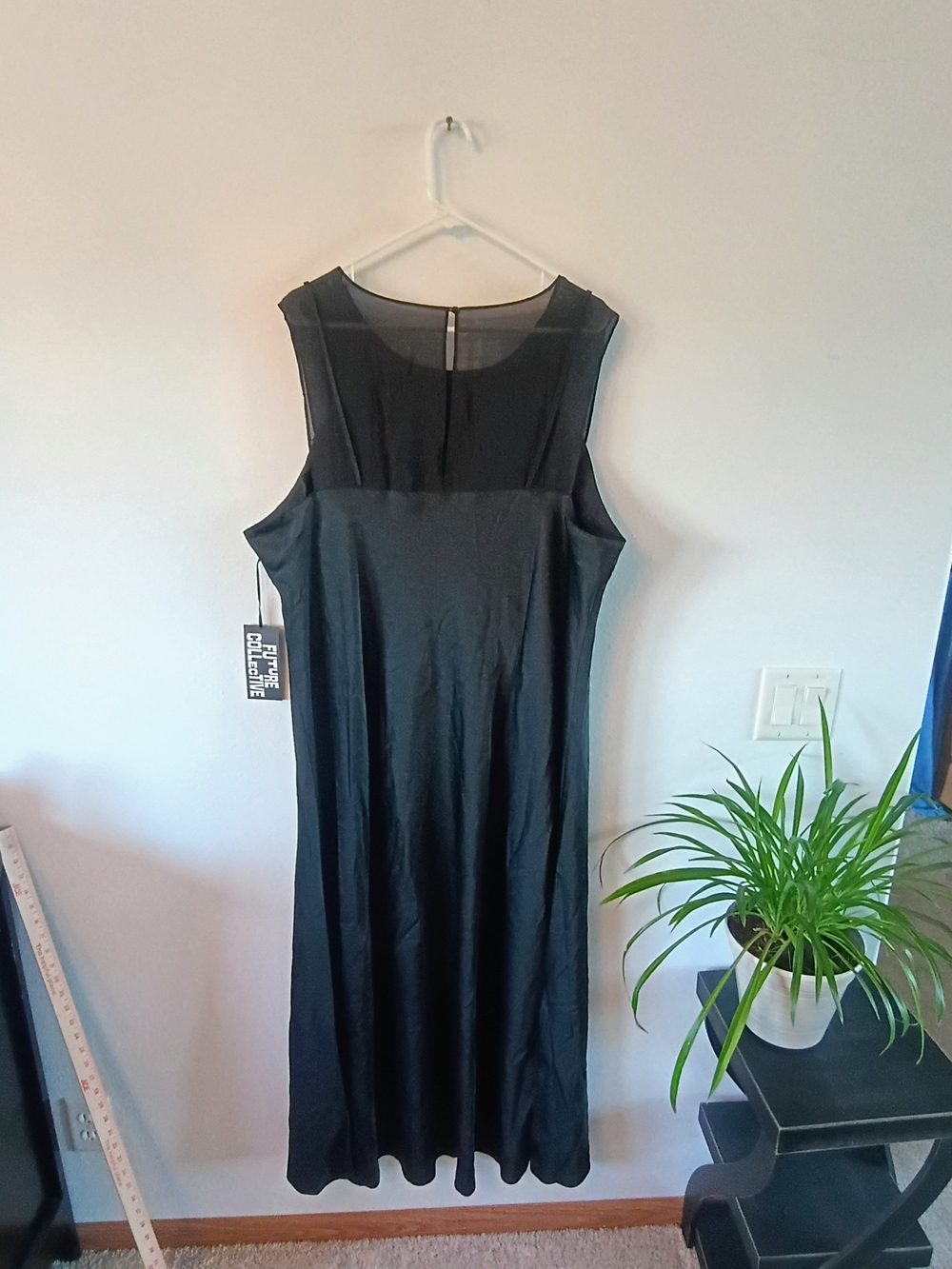 Future Collective Target Black Sheer Mesh Sleeveless Midi Dress NWT Plus 3X - Picture 7 of 12